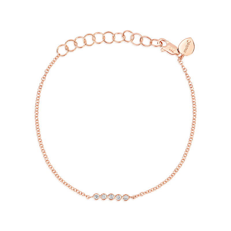 Rose Gold Dainty Bezel Bracelet