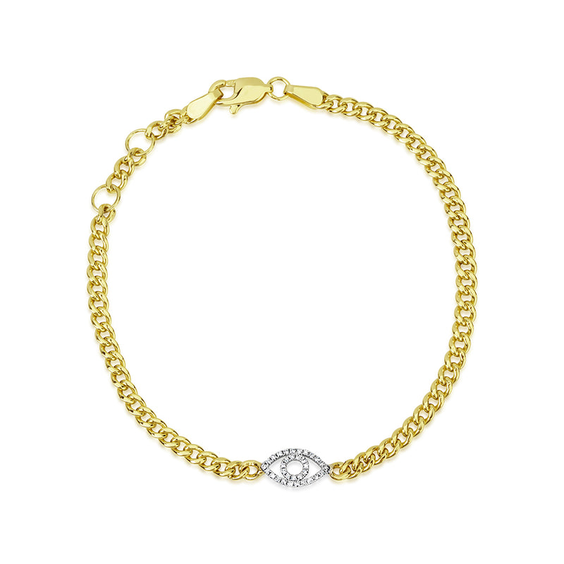 Chunky Cuban Chain Eye Bracelet