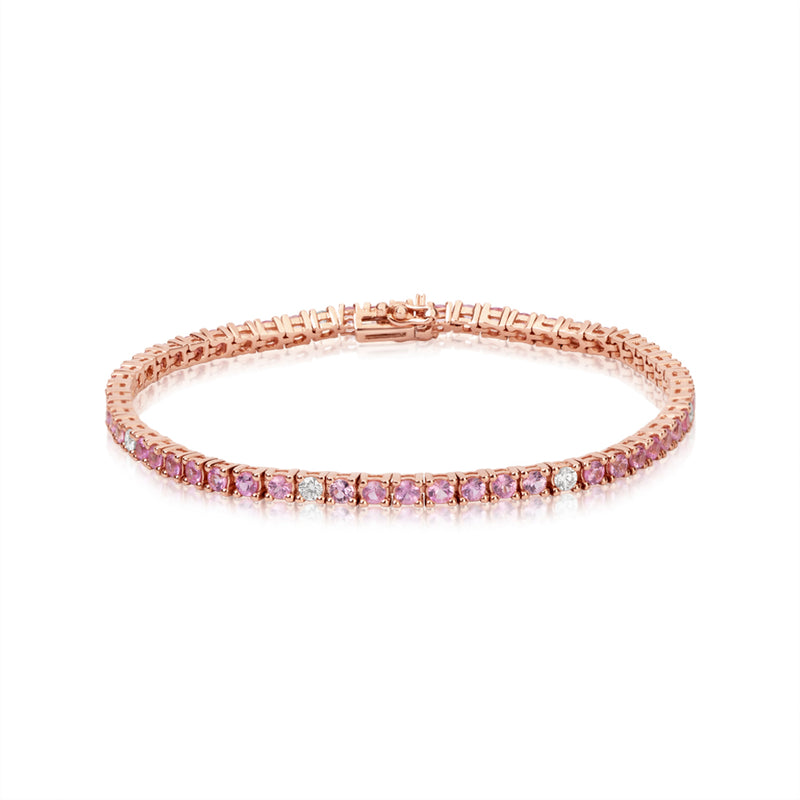 Pink Sapphire & Diamond Necklace, Meira T