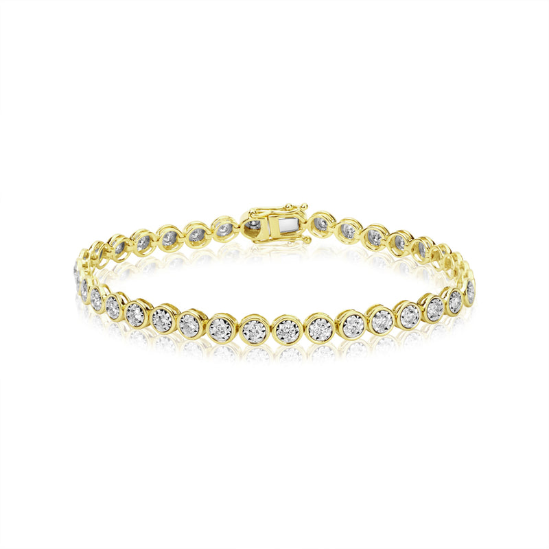 2 ct Bezel Set Illusion Tennis Bracelet