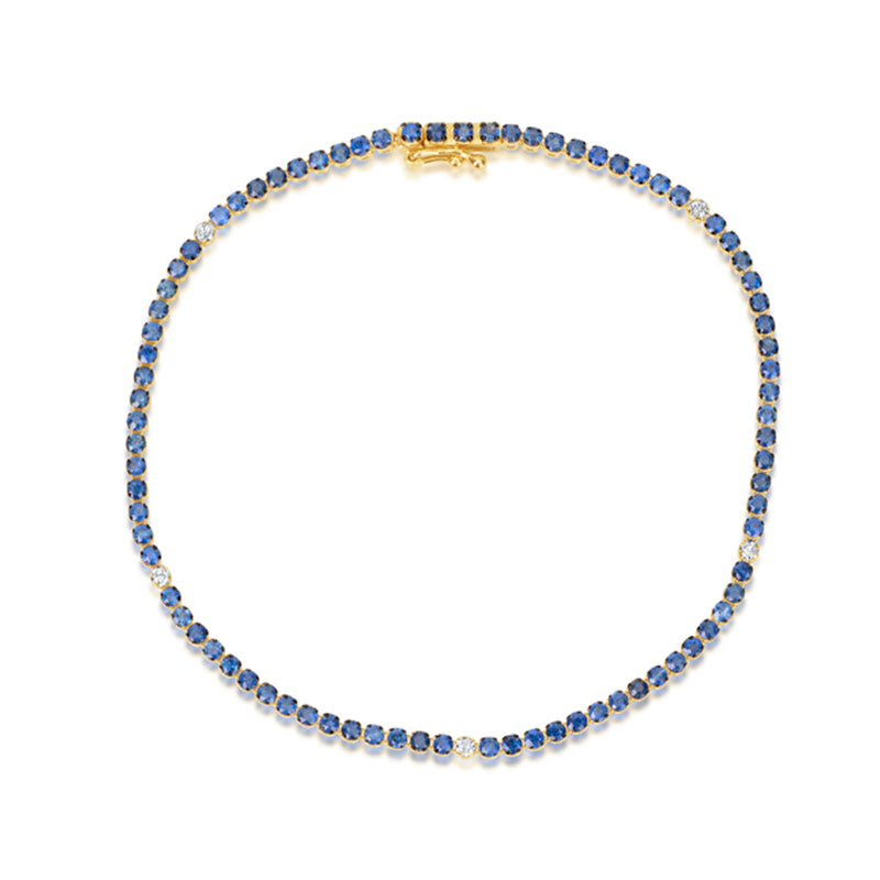 Blue Sapphire & Diamond Tennis Bracelet ONLINE EXCLUSIVE