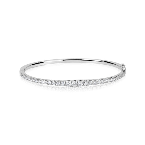 1.6 Carat Graduated Diamond Bangle Bracelet