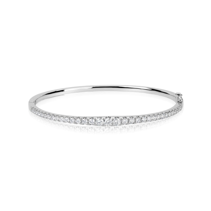 1.6 Carat Graduated Diamond Bangle Bracelet