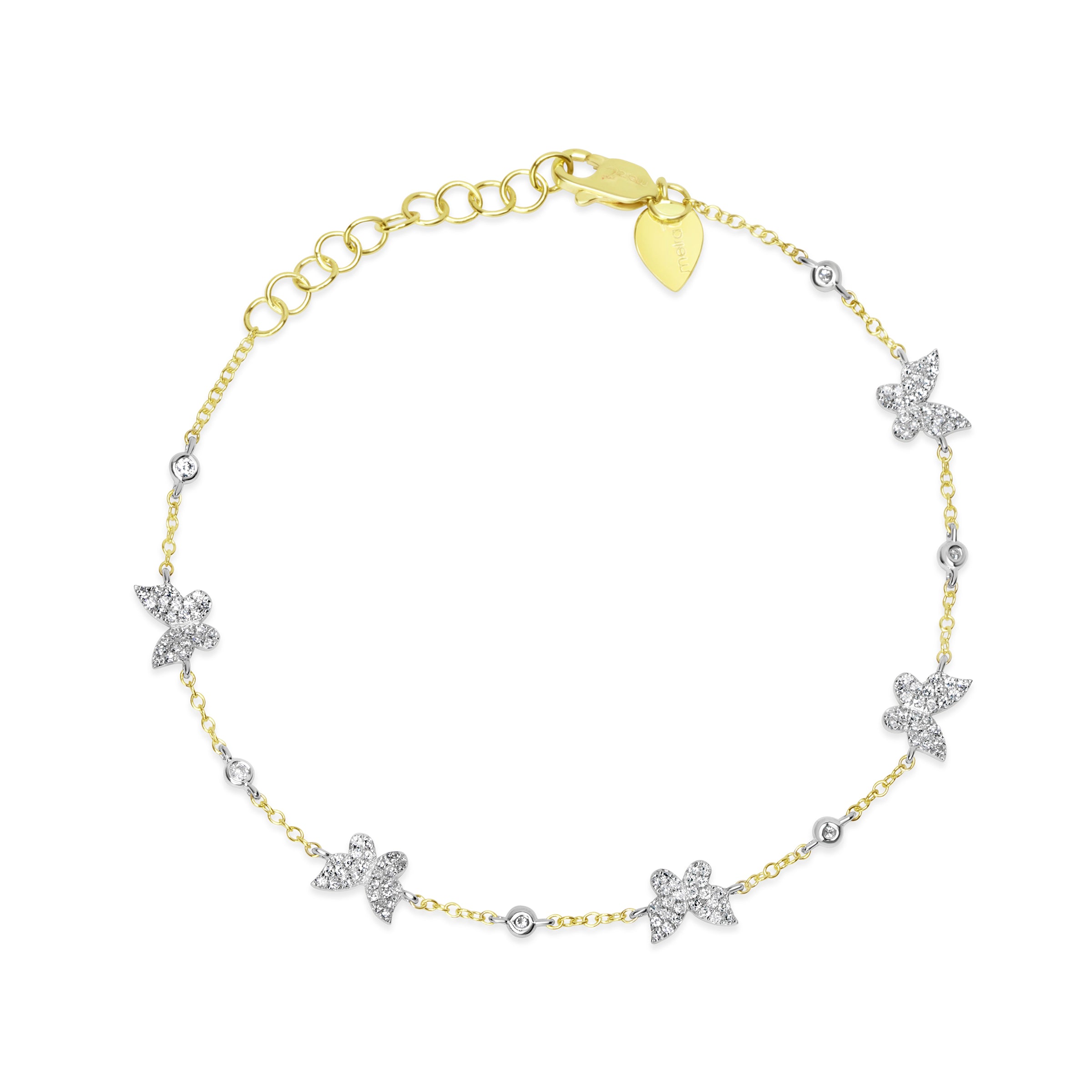 White Gold Diamond Butterfly Bracelet – Meira T Boutique