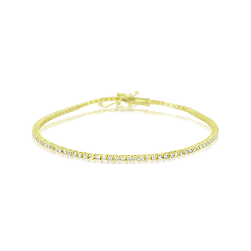 Yellow Gold 1 Carat Diamond Tennis Bracelet