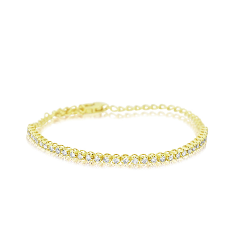 Yellow Gold Diamond Tennis Bracelet