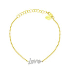 Yellow Gold Diamond "LOVE" Bracelet