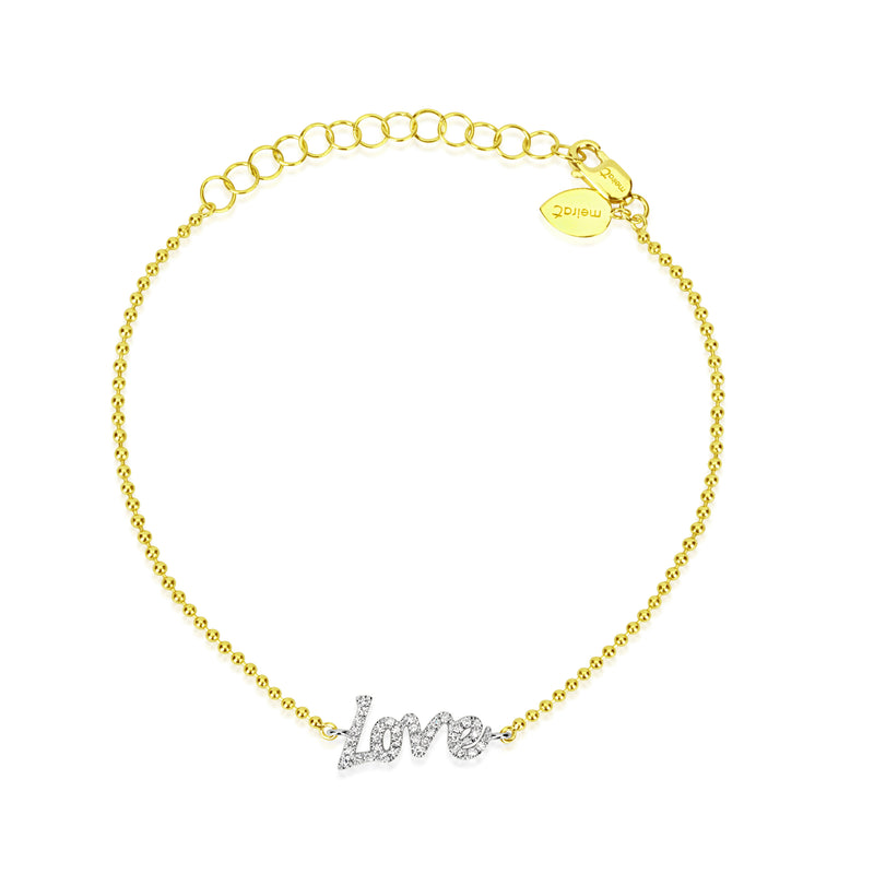 Yellow Gold Diamond "LOVE" Bracelet