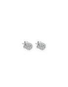 white gold diamond circle stud