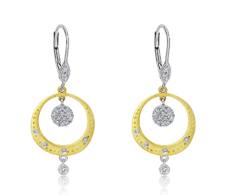 Two Tone Gold Earring
