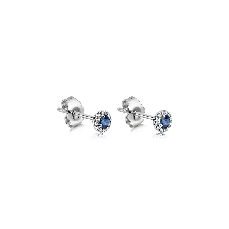 Dainty Sapphire Studs ROSE GOLD