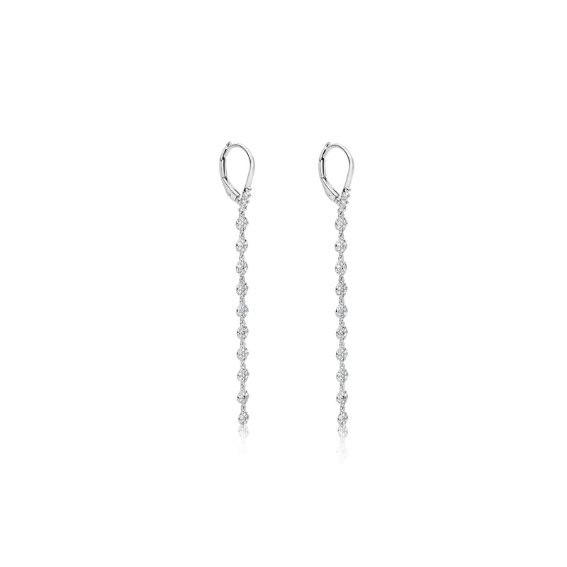 Pave Discs Drop Earring
