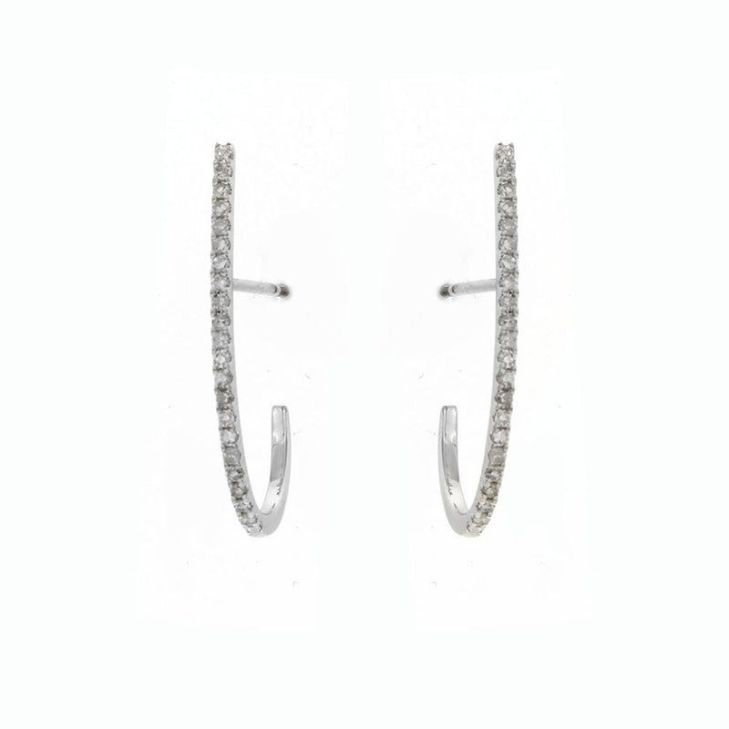 14 Kt White Gold .22 Ct Diamond Ear Cuff