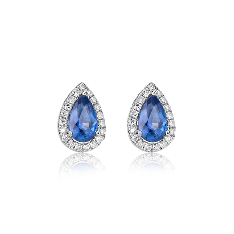 Blue Sapphire Diamond Studs (online exclusive)