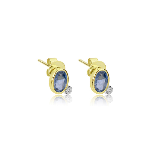 Sapphire Diamond Studs