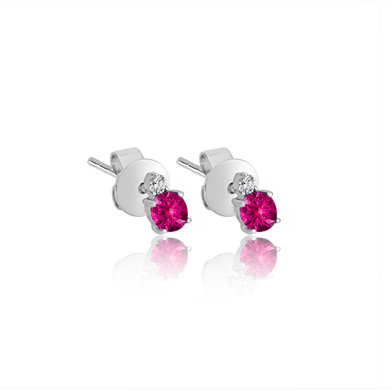 Ruby Diamond Studs (online exclusive)