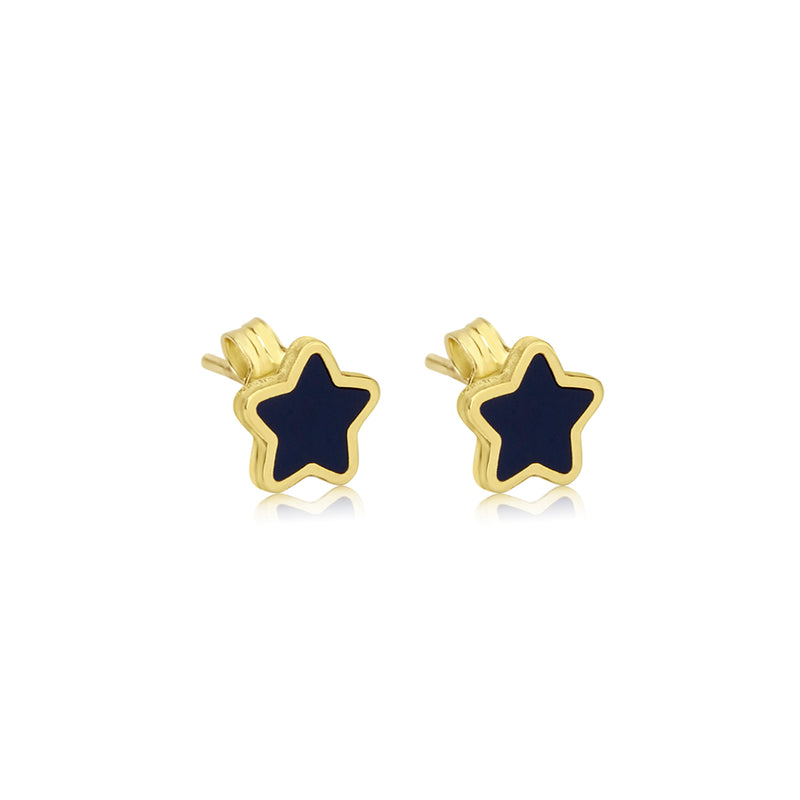 Blue Star Stud Earrings