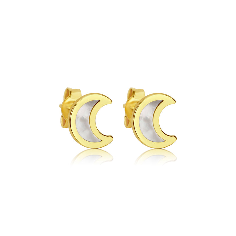 Cloudy Moon Studs