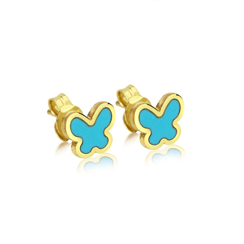 Turquoise Butterfly Studs