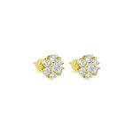The Drop #11 Lab Grown Yellow Gold Diamond Flower Studs