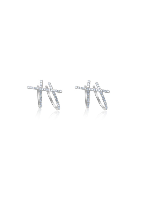 white gold and diamond encrusted ear cuff 