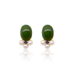Pearl and Jade Vintage Earrings