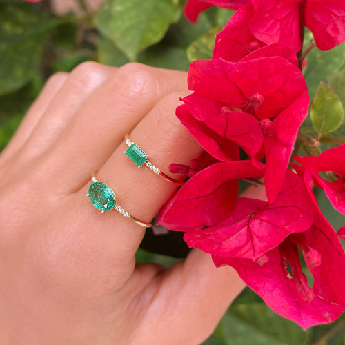 Emerald and Diamond Ring