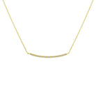 Diamond Bar Necklace Yellow Gold  