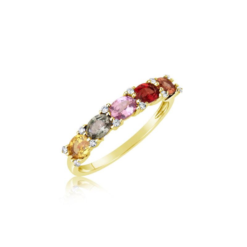Yellow Gold Multicolor Ring