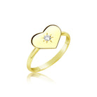 yellow gold and diamond starburst ring