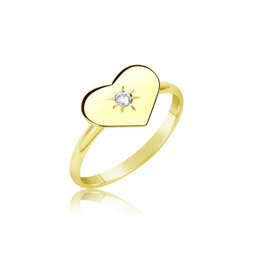 yellow gold and diamond starburst ring