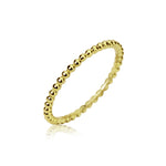 yellow gold dainty spot band ring