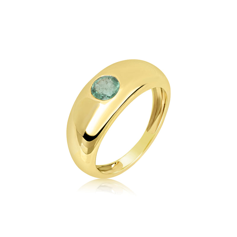 Yellow Gold and Emerald Ring