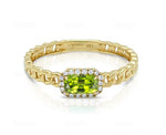 August Yellow Gold And Peridot Birthstone Ring