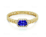 December Yellow Gold And Tanzanite Ring