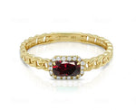 January Yellow Gold And Garnet Birthstone Ring