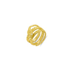 Yellow Gold Antique Diamond Snake Ring