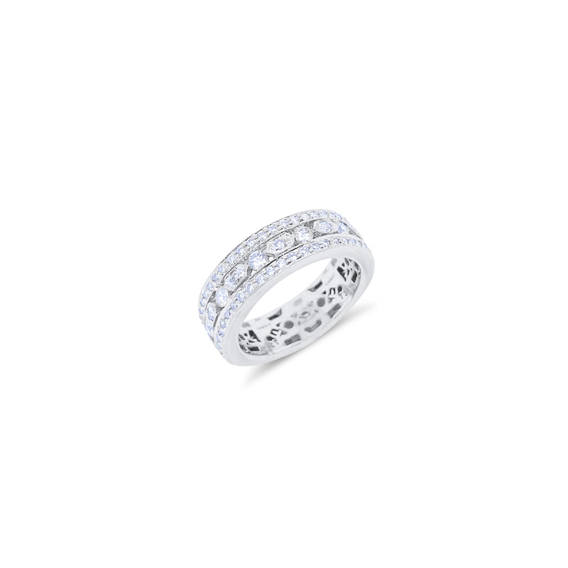 White Gold Vintage Filagree Diamond Ring