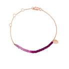 rose gold and ruby beaded bracelet
