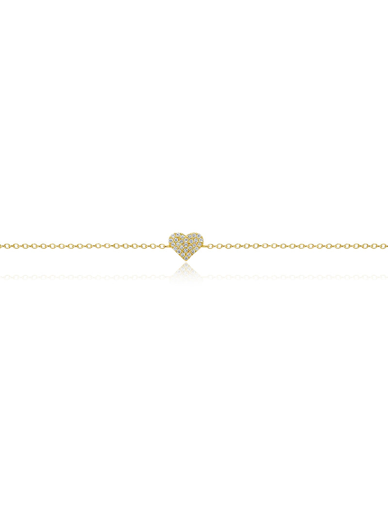 Dainty Diamond Heart Bracelet