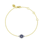 Evil Eye Bracelet with Blue Sapphires and Diamonds