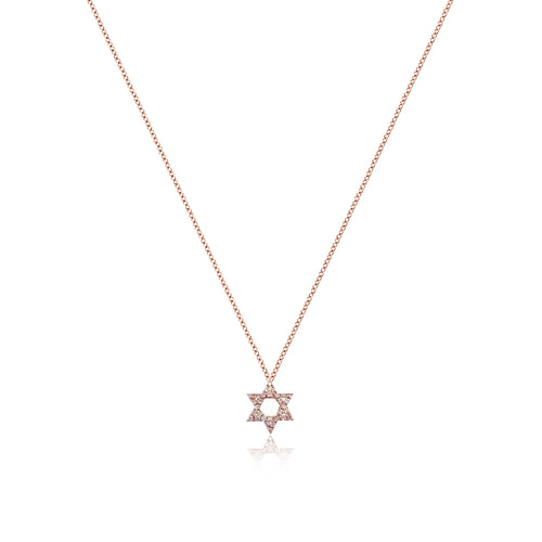 Diamond Jewish Star in 14kt Gold