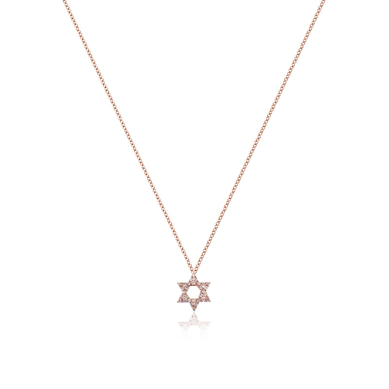 Diamond Jewish Star in 14kt Gold