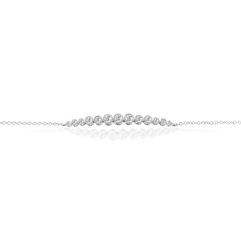 diamond bar bracelet in 14k white gold