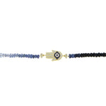 Blue Sapphire Beads Hamsa Bracelet