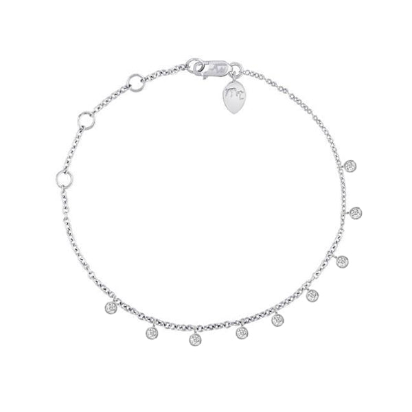 White Gold Bezel Diamond Bracelet 