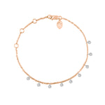 Rose Gold Bezel Diamond Bracelet