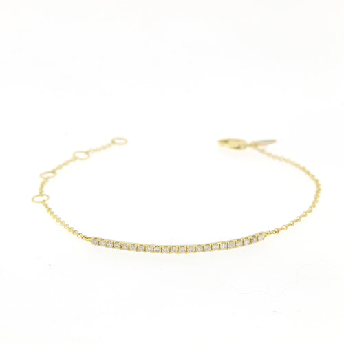 14k Diamond Bar Bracelet 