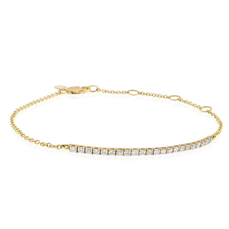 14k Diamond Bar Bracelet 