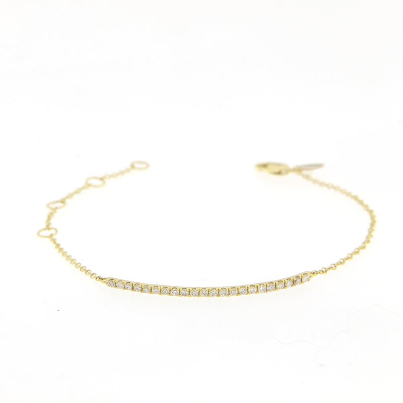 14k Diamond Bar Bracelet 